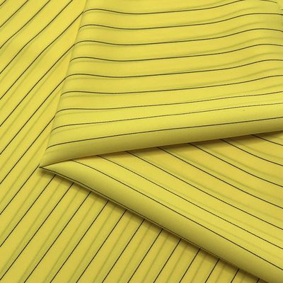 137 gm Tejido de seda compuesta SPH Amarillo Negro Elástico de seda rayada