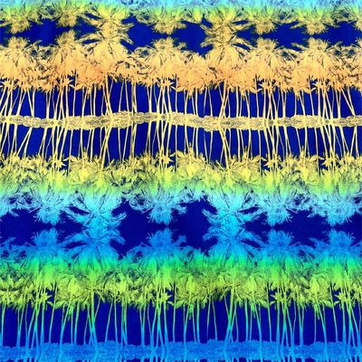 90 Polyester 10 Tejido de spandex Imprimido Cuatro lados de estiramiento de pantalones de playa Tejido