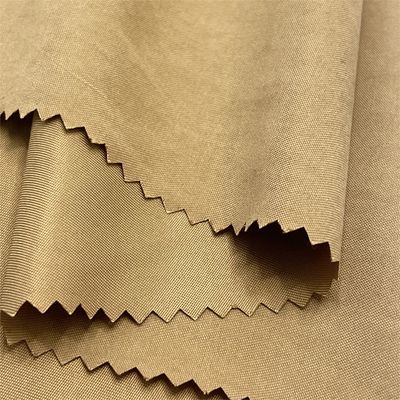 85% de poliéster 15% de nylon cepillado Twill Peach Piel pantalones de playa Tejido