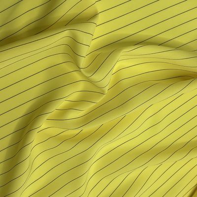 137 gm Tejido de seda compuesta SPH Amarillo Negro Elástico de seda rayada