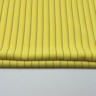 137 gm Tejido de seda compuesta SPH Amarillo Negro Elástico de seda rayada