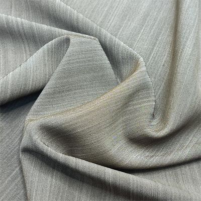 73GSM75D Oro y plata seda satinada con rayas tela de chifón material tela de vestido de mujer