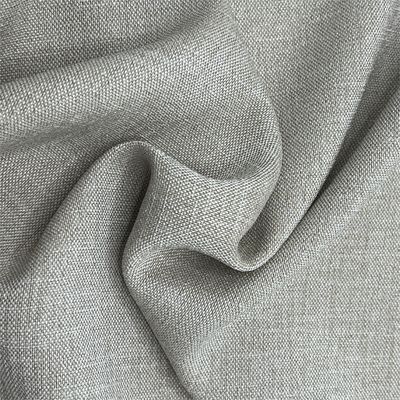 204GSM Tejido de lino de bambú elástico catiónico Tejido de ropa de mujer de moda