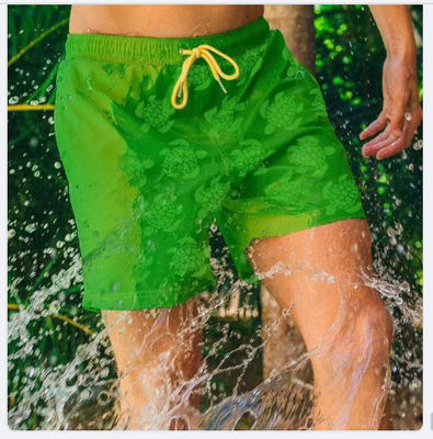 Tejido de piel de durazno de poliéster 100% para pantalones de playa florales expuestos al agua